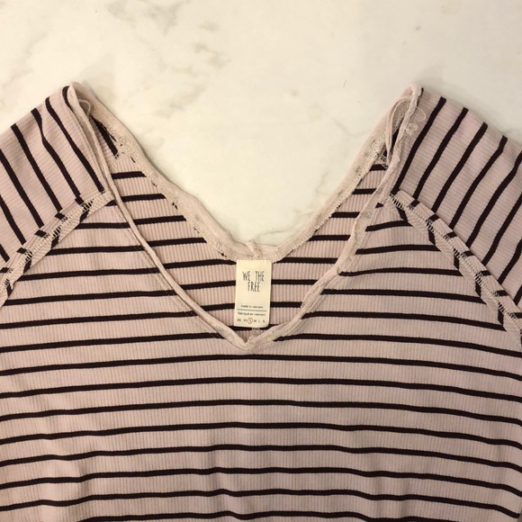 {Free People} NWT Dusty Rose Peplum Top - Picture 5 of 5